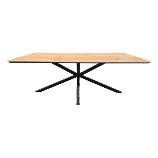 Masă de dining cu blat cu aspect de lemn de stejar 100x200 cm Cesura – Unique Furniture