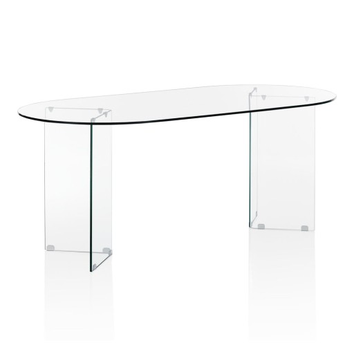 Masă de dining din sticlă 90x180 cm Kaya – Tomasucci