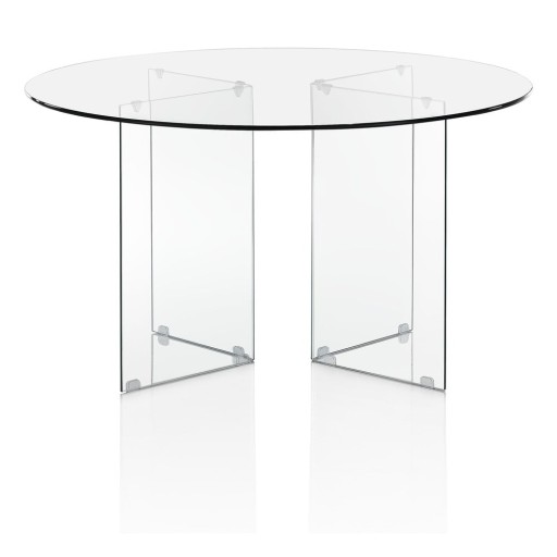 Masă de dining rotundă din sticlă ø 50 cm Kaya – Tomasucci