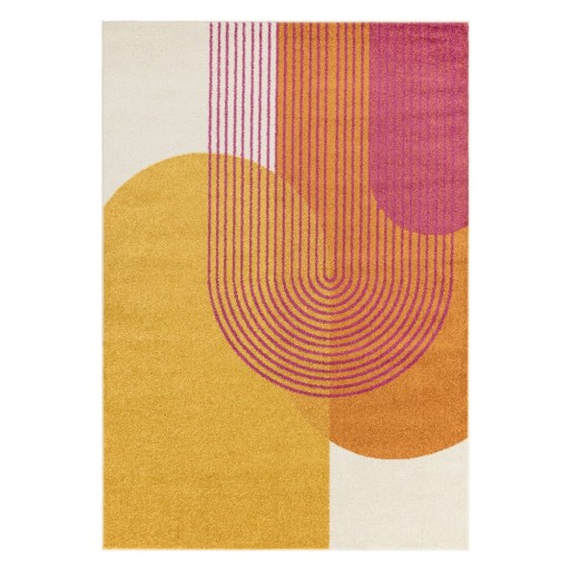 Covor galben-portocaliu 200x290 cm Muse Orange Retro – Asiatic Carpets