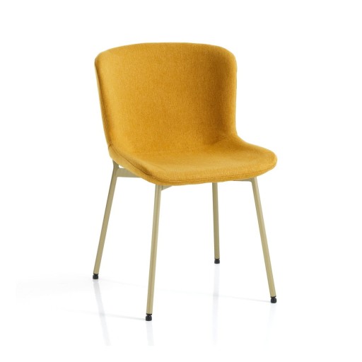 Scaune de dining galben-ocru 2 buc. Snug – Tomasucci