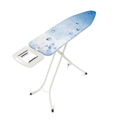 Masa de calcat, Brabantia B, Ice Water, 124x38 cm, 7 pozitii de reglare, otel/bumbac