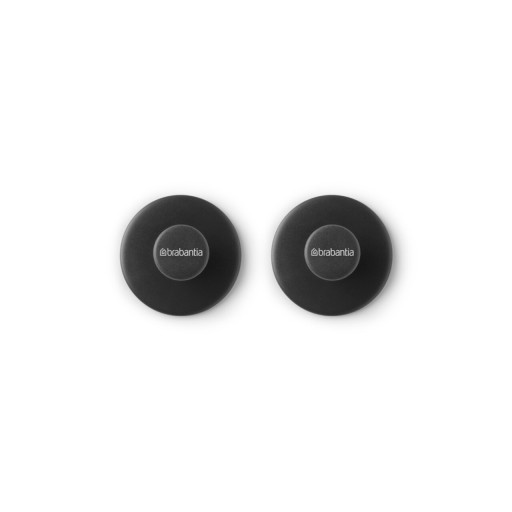 Set 2 agatatori pentru prosoape, Brabantia, Dark Grey, 4.8x4.8x2.9 cm, polipropilena, gri inchis