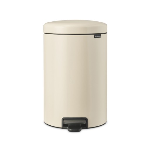 Cos de gunoi cu pedala, Brabantia, NewIcon, 20 L, 38x29x46.7 cm, otel, bej