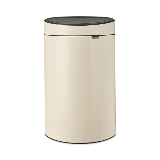 Cos de gunoi cu soft touch, Brabantia, Touch New, 40 L, 30.2x43.5x72.7 cm, otel, bej