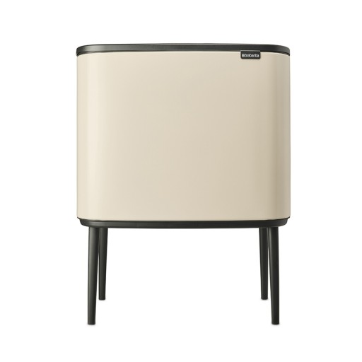 Cos de gunoi cu soft touch, Brabantia, Bo Touch, 11+23 L, 31.2x54x68 cm, otel, bej