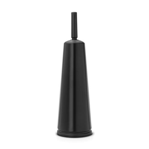 Perie de toaleta cu suport, Brabantia, ReNew, 12x12x42 cm, otel, negru mat