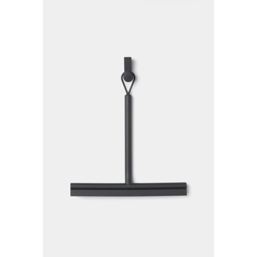 Racleta pentru dus, Brabantia, Dark Grey, 24x26 cm, polipropilena/sillicon, gri inchis