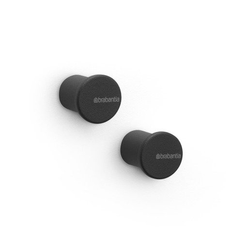 Set 2 agatatori pentru prosoape, Brabantia, MindSet Infinite Grey, aluminiu, gri