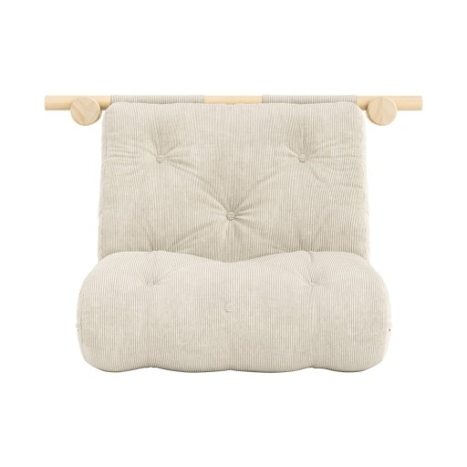 Fotoliu crem cu tapițerie din catifea reiată Hooked – Karup Design