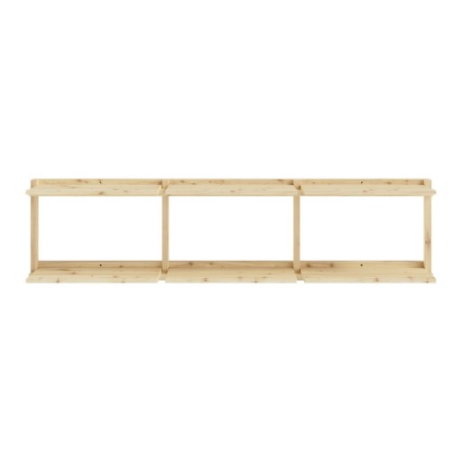 Bibliotecă de perete în culoare naturală din lemn de pin 192x47,5 cm Groove – Karup Design