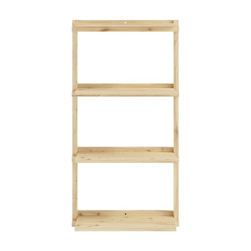 Bibliotecă de perete în culoare naturală din lemn de pin 66x127 cm Groove – Karup Design