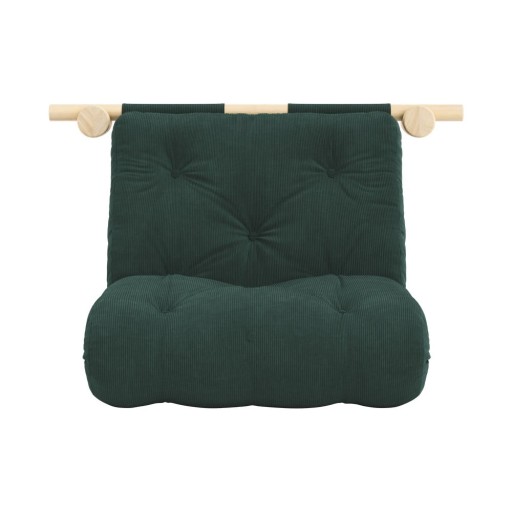 Fotoliu verde închis cu tapițerie din catifea reiată Hooked – Karup Design