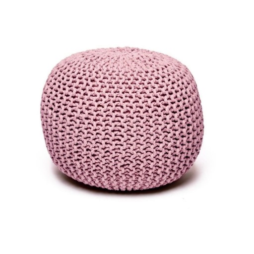 Taburet roz cu tapițerie din tricot Jagger – Bonami Essentials