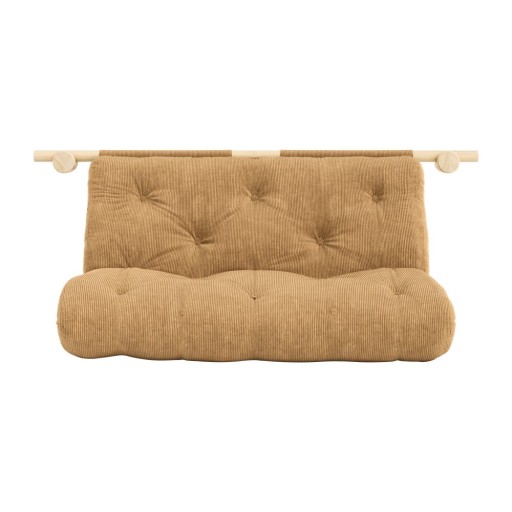 Canapea maro deschis extensibilă cu tapițerie din catifea reiată 135 cm Hooked – Karup Design