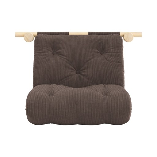 Fotoliu maro închis cu tapițerie din catifea reiată Hooked – Karup Design