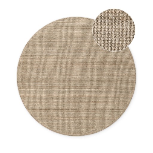 Covor taupe rotund din iută ø 200 cm Bouclé Jaipur – Hanse Home