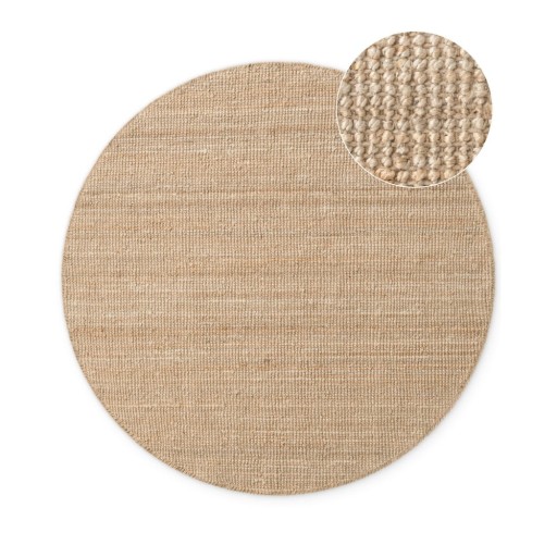 Covor în culoare naturală rotund din iută ø 160 cm Bouclé Jaipur – Hanse Home