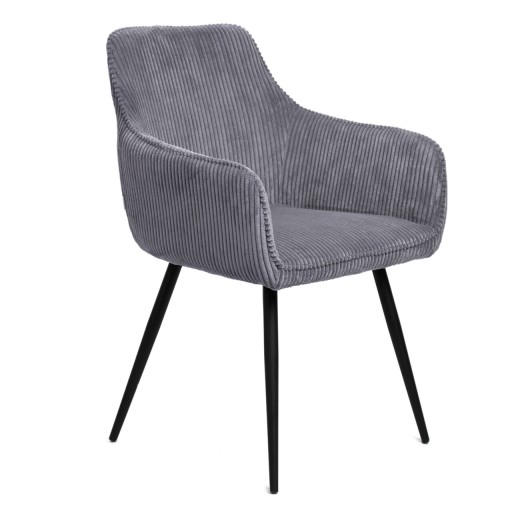 Scaun Satori Faso, Homla, 59x57x84 cm, MDF/metal/catifea din poliester, gri
