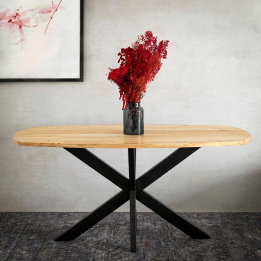 Masa Glima, Homla, 140x70x76 cm, lemn/metal, natur