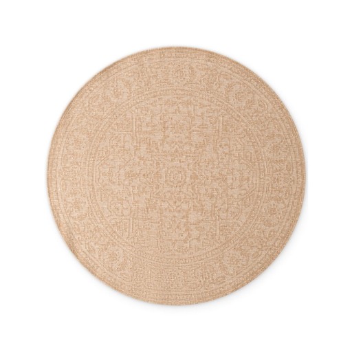 Covor pentru exterior și interior bej/fildeș rotund ø 160 cm Duet Kona – NORTHRUGS