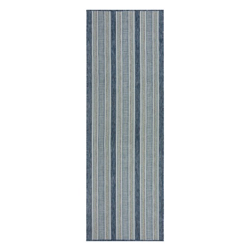 Covor pentru exterior și interior albastru-verde 80x230 cm Roma Stripe – Flair Rugs