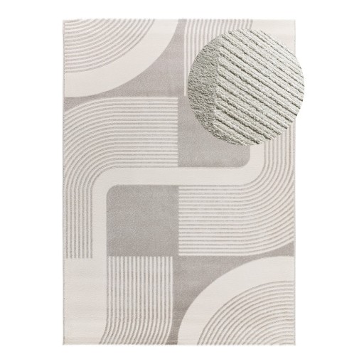 Covor gri deschis-fildeș 200x290 cm Flora – Universal