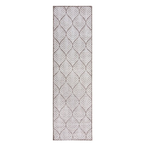 Covor pentru exterior și interior fildeș 66x230 cm Elm Leaf – Flair Rugs