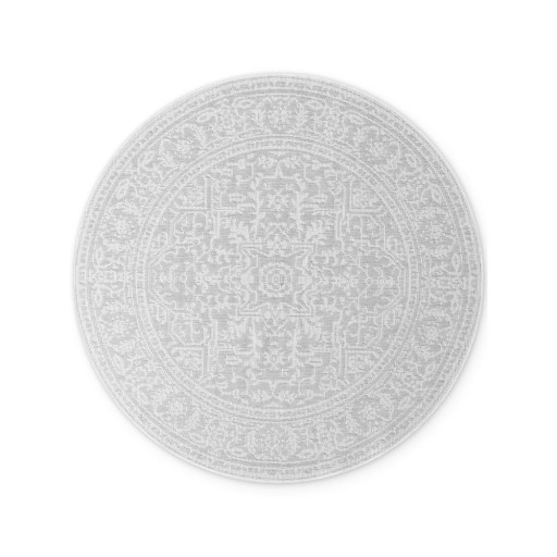 Covor pentru exterior și interior gri/fildeș rotund ø 160 cm Duet Kona – NORTHRUGS