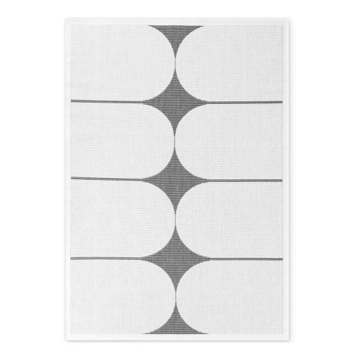 Covor pentru exterior și interior alb-negru 200x290 cm Duet Bowen – NORTHRUGS