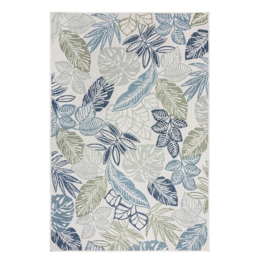Covor pentru exterior și interior verde/albastru 160x230 cm Bella Leaf – Flair Rugs
