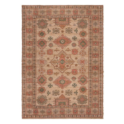 Covor roz/teracotă țesut manual din amestec de iută 200x290 cm Lana Jute – Flair Rugs