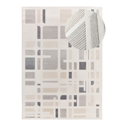 Covor gri deschis-fildeș 200x290 cm Flora – Universal