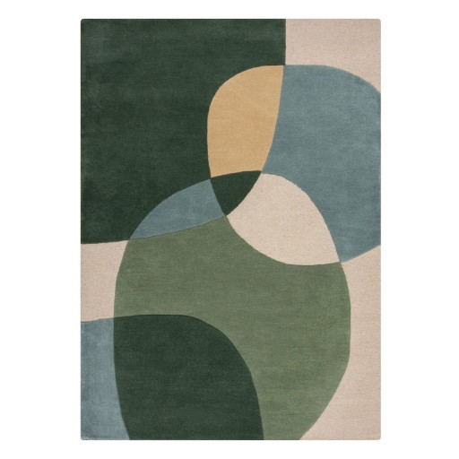 Covor verde țesut manual din lână 120x170 cm Glow Green & Blue – Flair Rugs