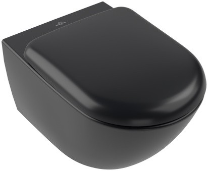 Vas wc suspendat Villeroy & Boch Antao Rimless TwistFlush  Ceramic Plus  37x56cm  Pure Black