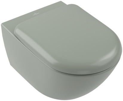 Vas wc suspendat Villeroy & Boch Antao Rimless TwistFlush  Ceramic Plus  37x56cm  Morning Green