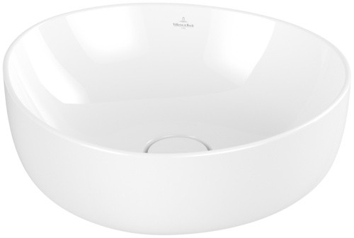 Lavoar tip bol Villeroy & Boch Antao Ceramic Plus 40x39.5cm  ventil fix cu capac ceramic  White Alpin