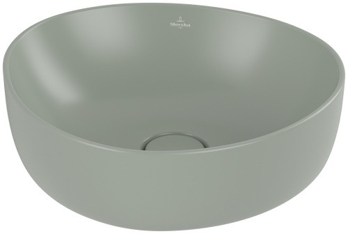 Lavoar tip bol Villeroy & Boch Antao Ceramic Plus 40x39.5cm  ventil fix cu capac ceramic  Morning Green
