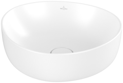 Lavoar tip bol Villeroy & Boch Antao Ceramic Plus 40x39.5cm  ventil fix cu capac ceramic  Stone White