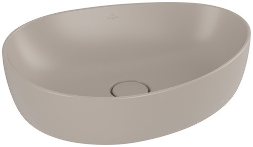 Lavoar tip bol Villeroy & Boch Antao Ceramic Plus 51x40cm  ventil fix cu capac ceramic  Almond