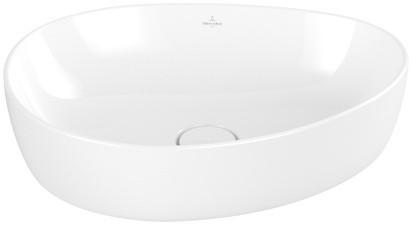 Lavoar tip bol Villeroy & Boch Antao Ceramic Plus 51x40cm  ventil fix cu capac ceramic  White Alpin