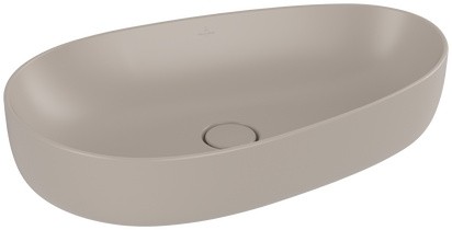 Lavoar tip bol Villeroy & Boch Antao Ceramic Plus 65x40cm  ventil fix cu capac ceramic  Almond