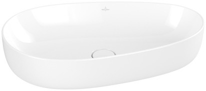 Lavoar tip bol Villeroy & Boch Antao Ceramic Plus 65x40cm  ventil fix cu capac ceramic  White Alpin