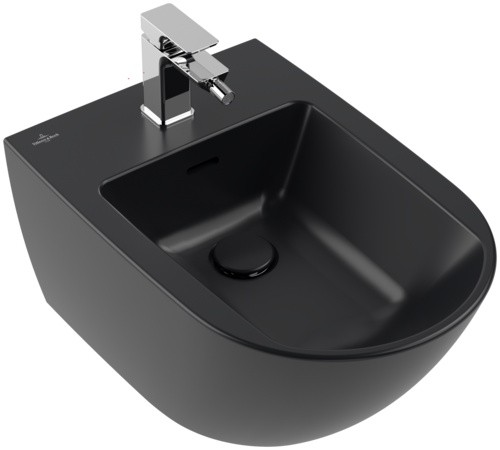Bideu suspendat Villeroy & Boch Antao Ceramic Plus 37.5x56cm  Pure Black