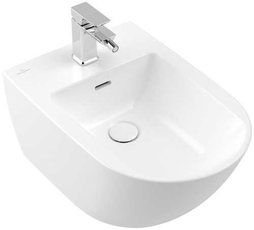 Bideu suspendat Villeroy & Boch Antao Ceramic Plus 37.5x56cm  Stone White