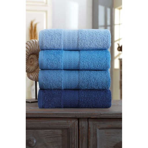 Prosoape albastre 4 buc. din bumbac 50x90 cm – Mila Home