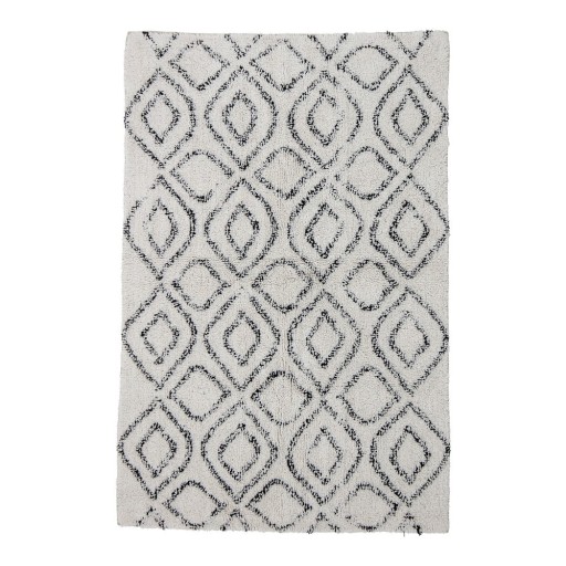 Covor alb/gri din bumbac 90x150 cm Katie – Bloomingville