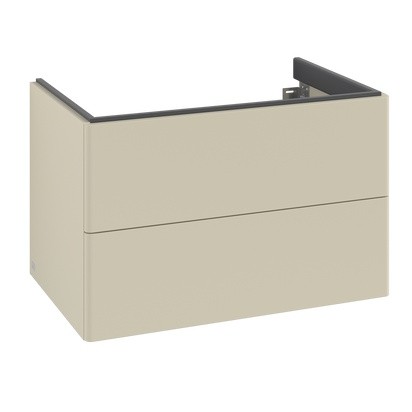 Dulap baza suspendat Villeroy & Boch Antao cu 2 sertare  78.8x50.4cm  Silk Grey Matt