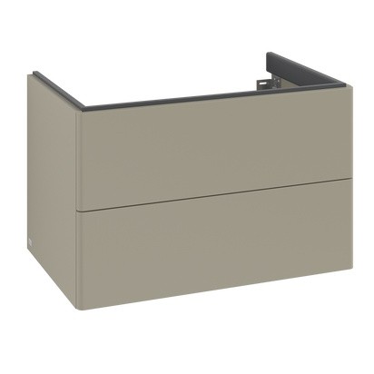 Dulap baza suspendat Villeroy & Boch Antao cu 2 sertare  78.8x50.4cm  Stone Grey Matt