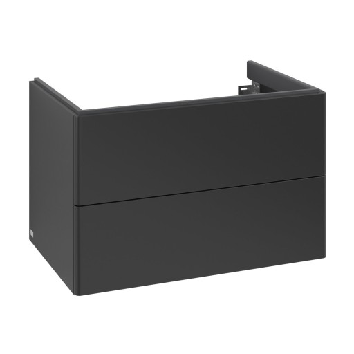 Dulap baza suspendat Villeroy & Boch Antao cu 2 sertare  78.8x50.4cm  Black Matt